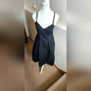 Black midi dress